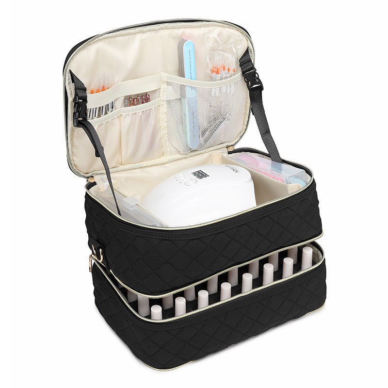 Large Capacity Nail Polish Storage Beauty Tattoo Embroidery Cosmetic Bags