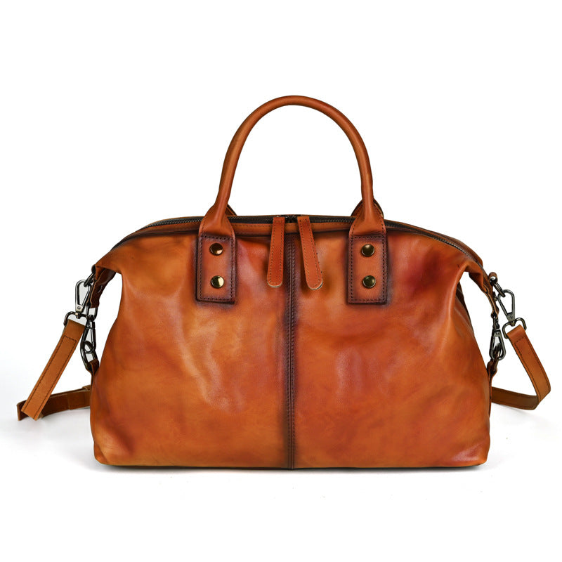 Women's First Layer Cowhide Vintage Trendy Handbags