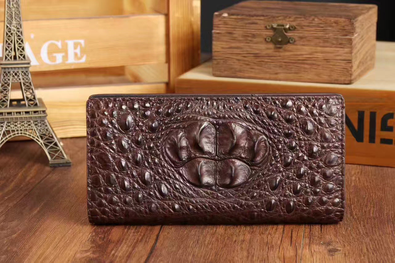 Men's Crocodile Leather The Suit Fashion Real Men's Handbags