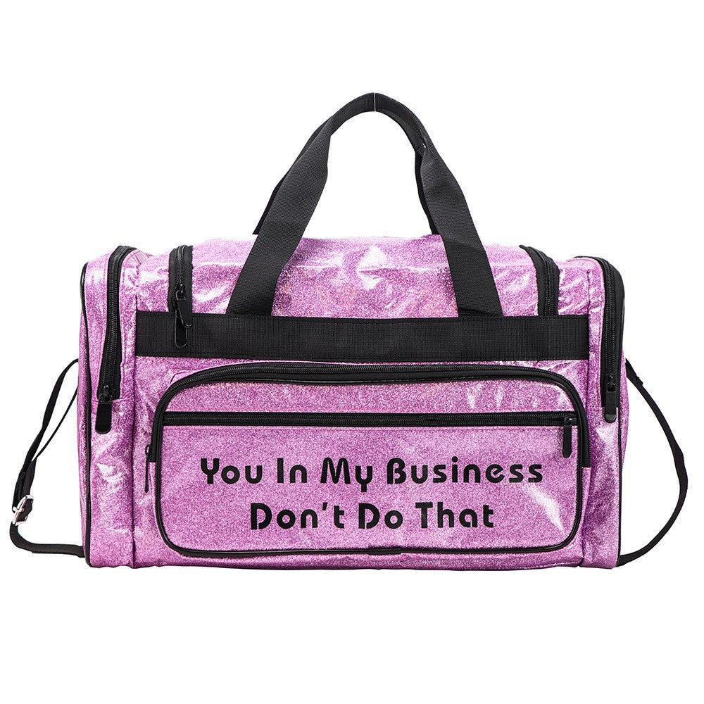 Wet Separation Portable Yoga Crystal Bright Leather Travel Bags