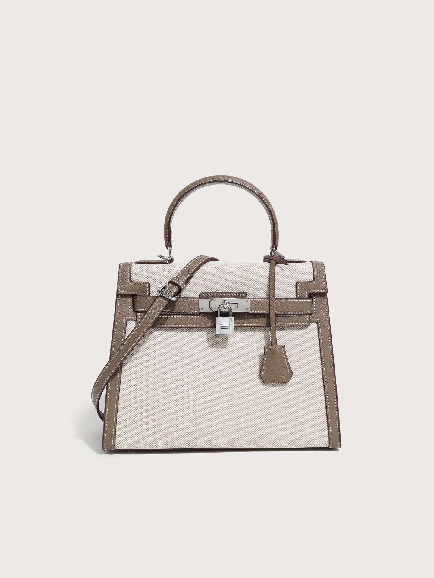Women's Kelly Large Capacity Soft Leather Linen Handbags