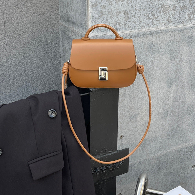 Women's Saddle Niche Advanced Sense Underarm Genuine Leather Large Shoulder Bags