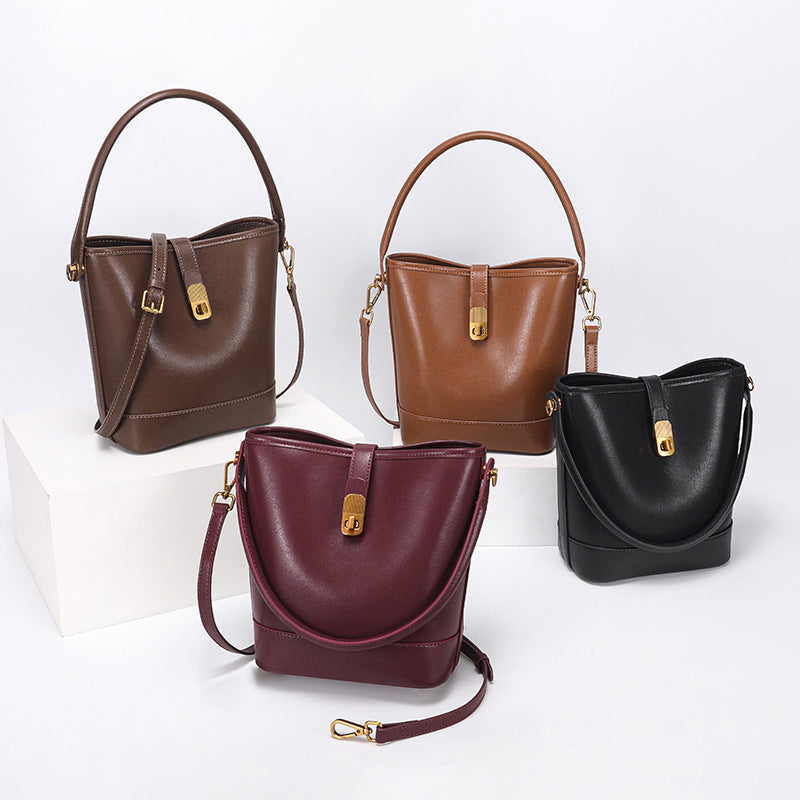 Women's Genuine Leather Light Luxury Minority High-grade Crossbody Bags
