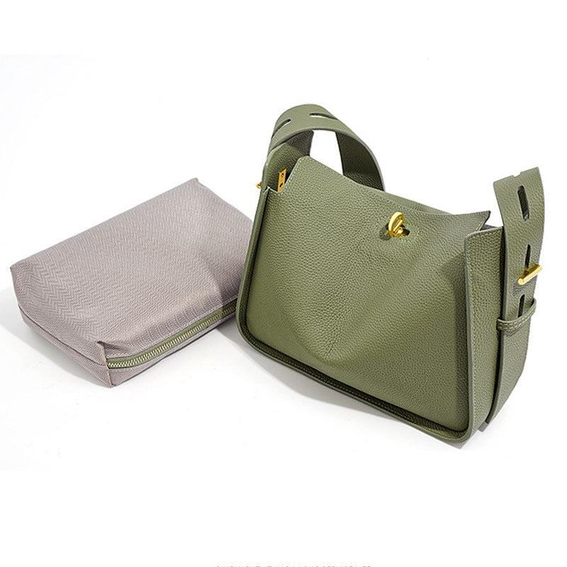 Women's High-grade Top Layer Leather Portable Cowhide Shoulder Bags