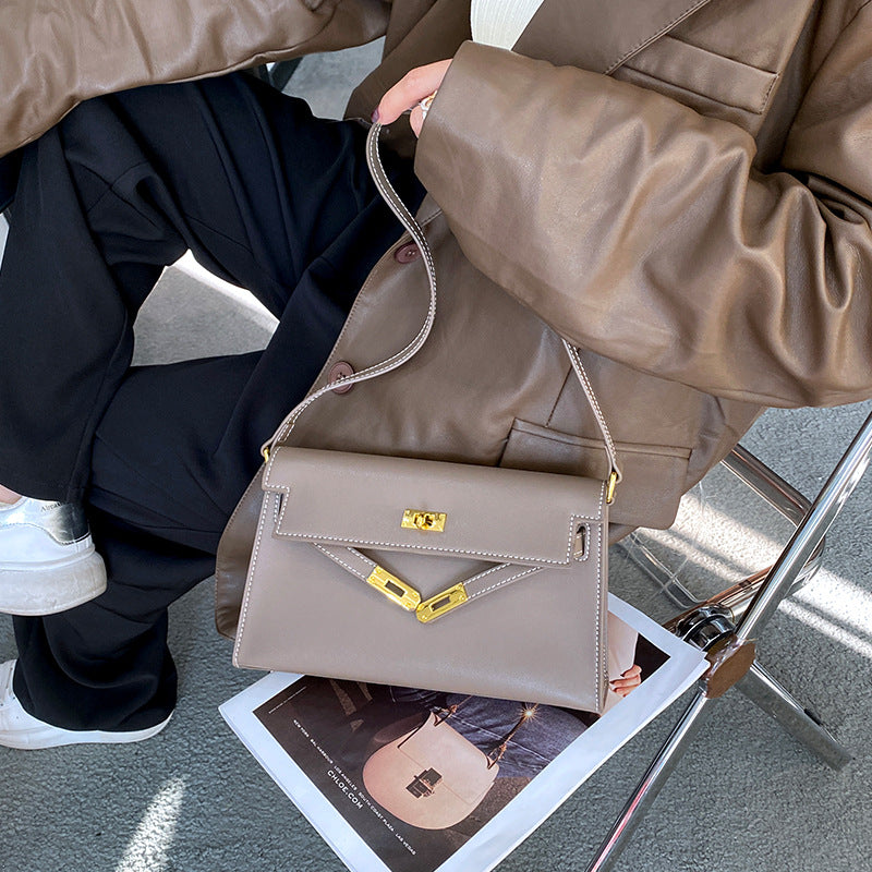 Women's Quality Genuine Leather Retro Kelly High-grade Shoulder Bags