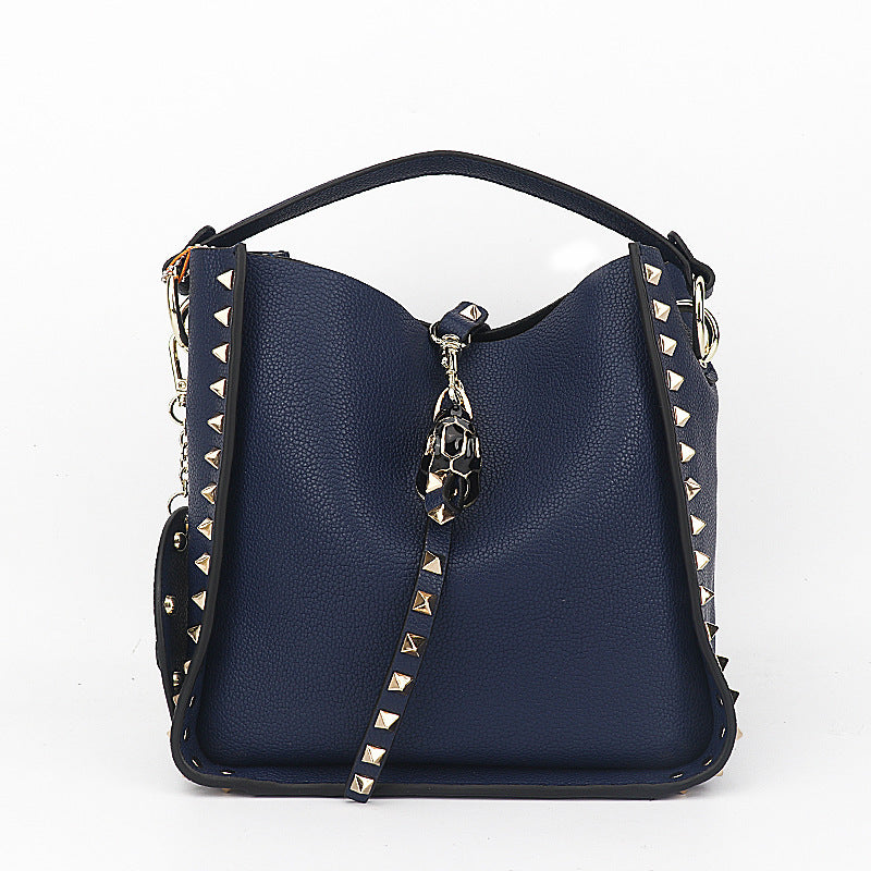 Women's Attractive Genuine Leather Litchi Pattern Shoulder Bags