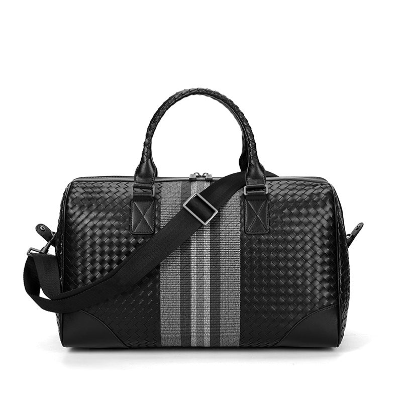 Men's Large Capacity Business Weaving Embroidered Portable Travel Bags