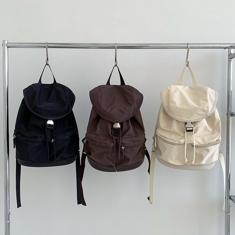 Women's Black Style Simple Nylon Fashion Waterproof Backpacks