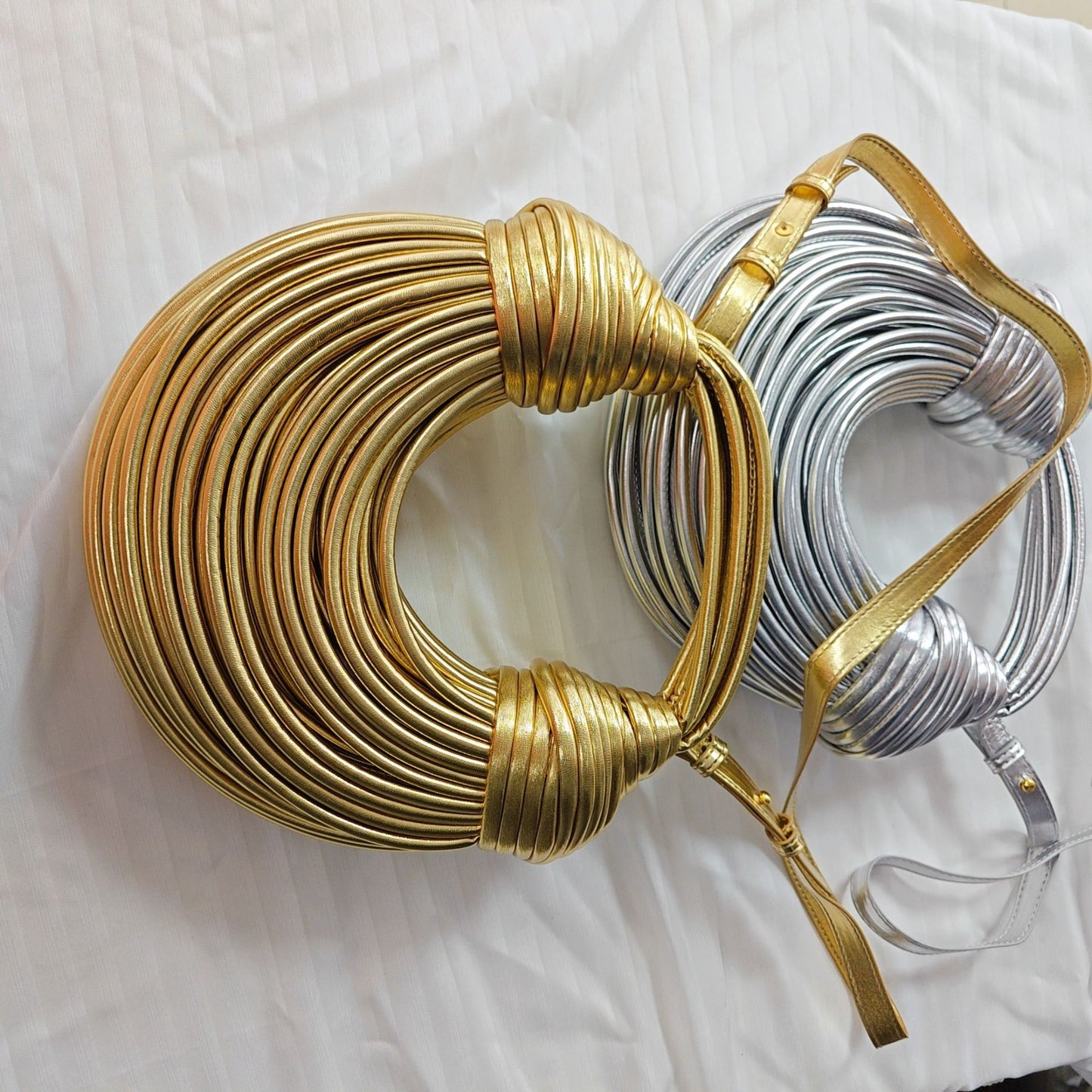Women's Summer Hand-woven French Minority Gold Handbags