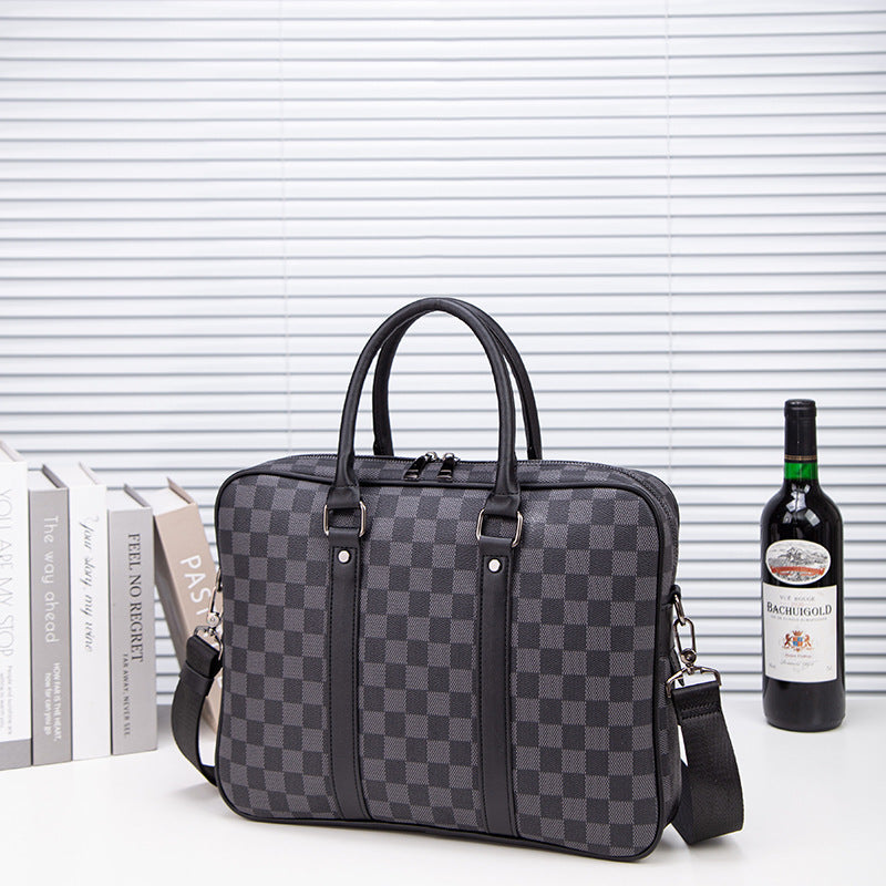 Men's Plaid Business Classic Hand Carrying Inch Men's Briefcases