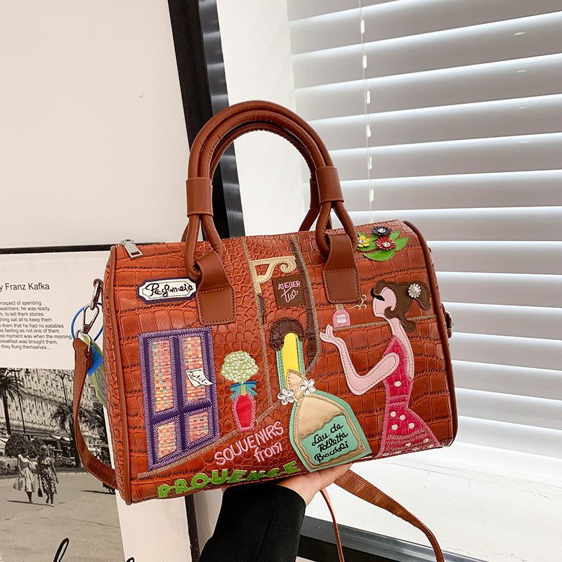 Women's Niche Fashion Retro Mexican Style Large Shoulder Bags