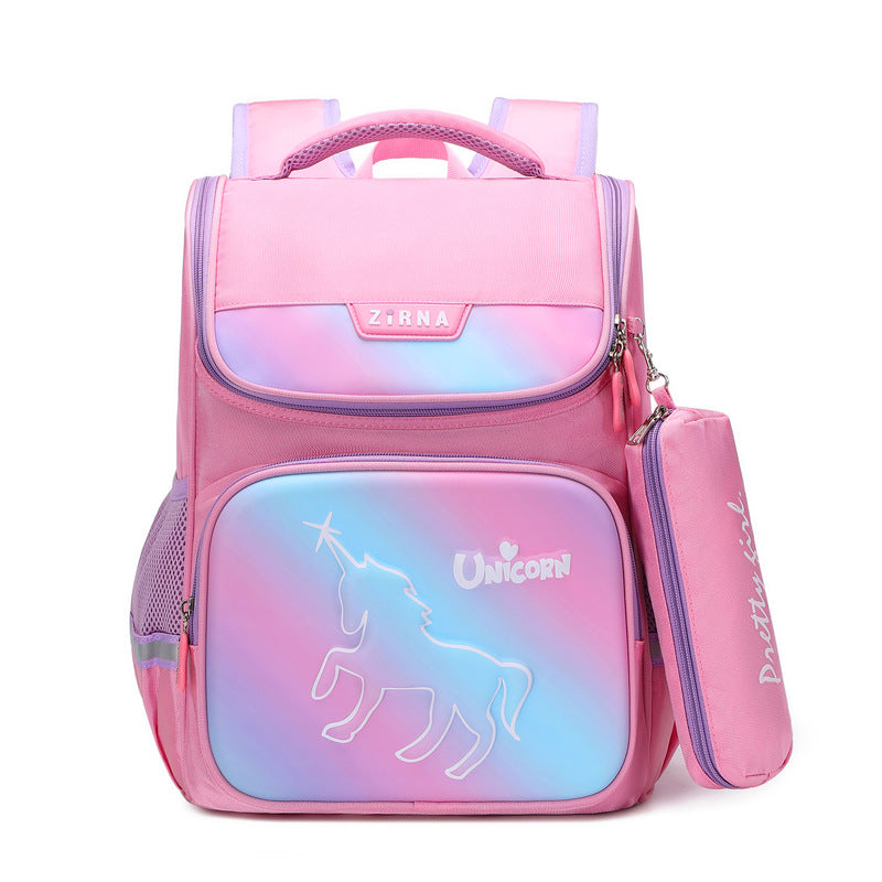 Children's Primary Gradient Grade Boys Decompression Spine Backpacks