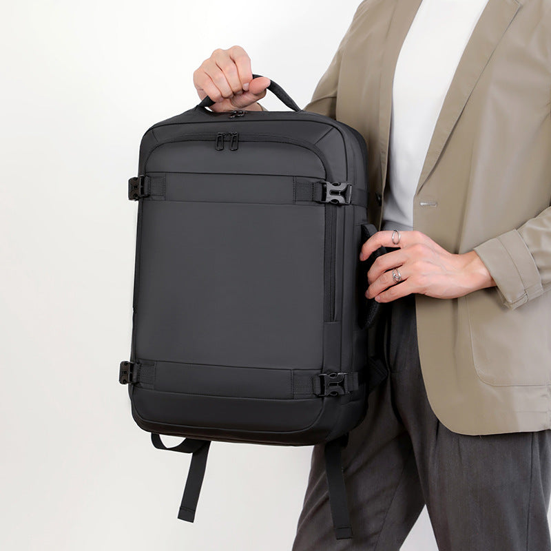 Men's Large Capacity Fashion Business Printing Word Backpacks