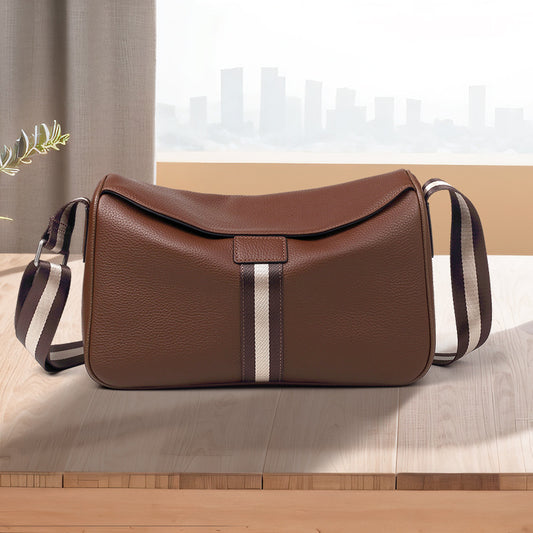 Men's Versatile First Layer Cowhide Trendy Men's Shoulder Bags