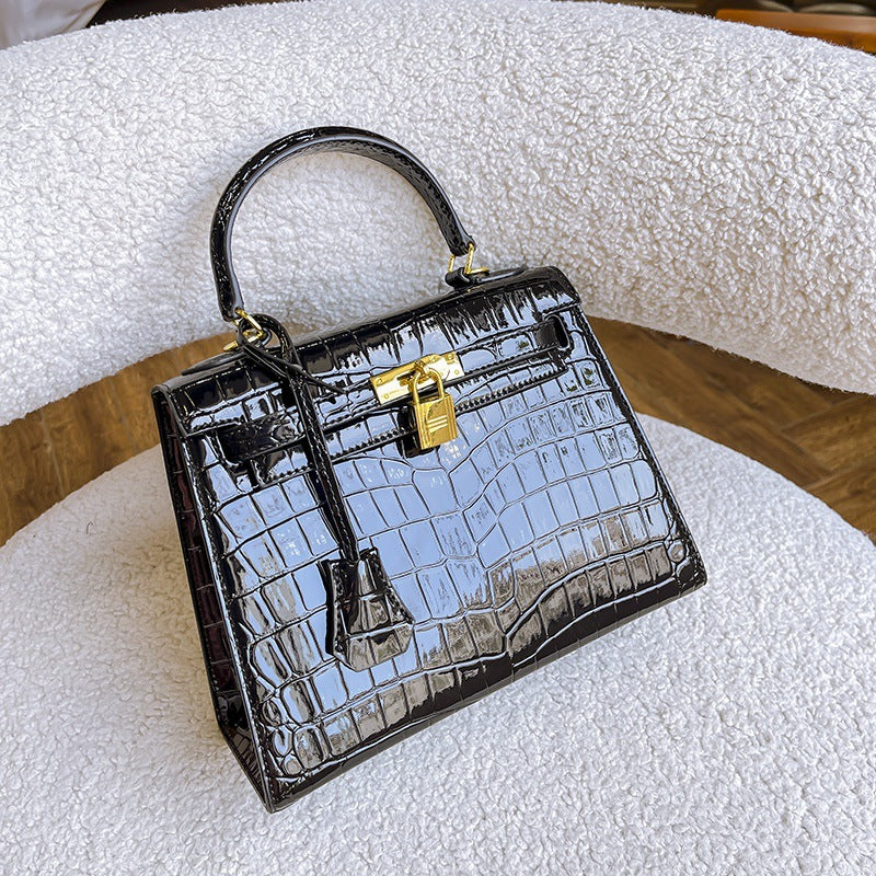 Women's Crocodile Pattern Kelly Fashion Spring High Crossbody Bags