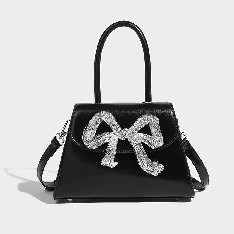 Women's Niche Diamond Bow Rhinestone Portable Pouch Handbags