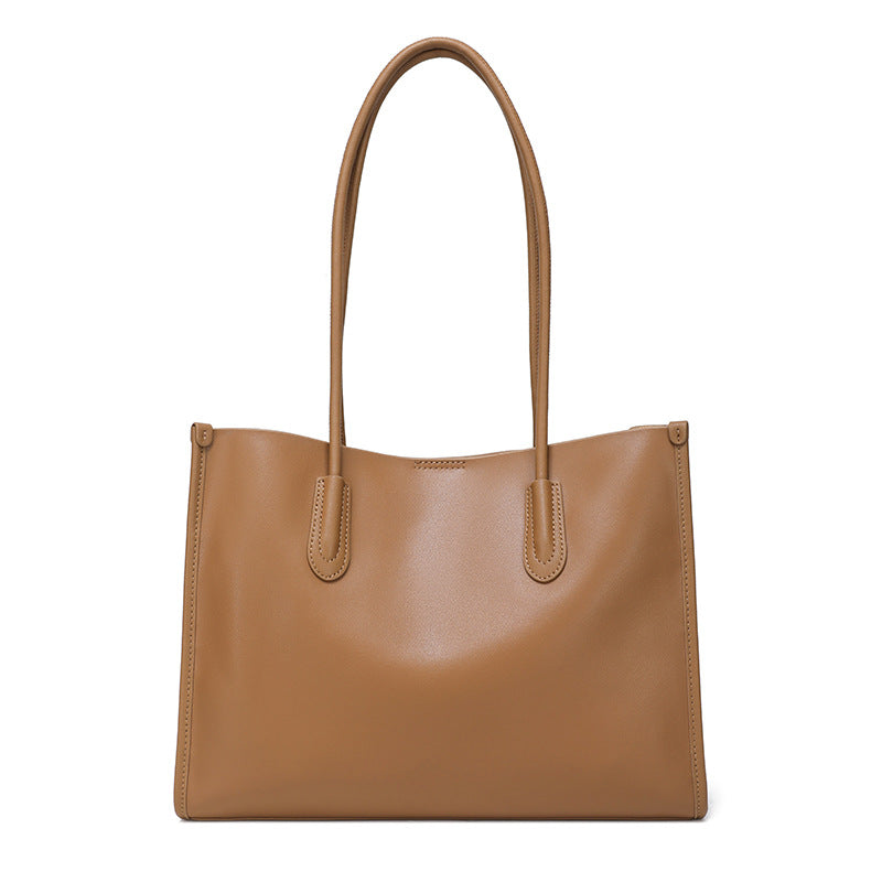 Women's Large Capacity Leather Niche High Sense Shoulder Bags