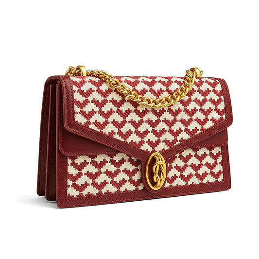 Women's Embroidered Underarm Chain Design High-grade Large Small Square Bags