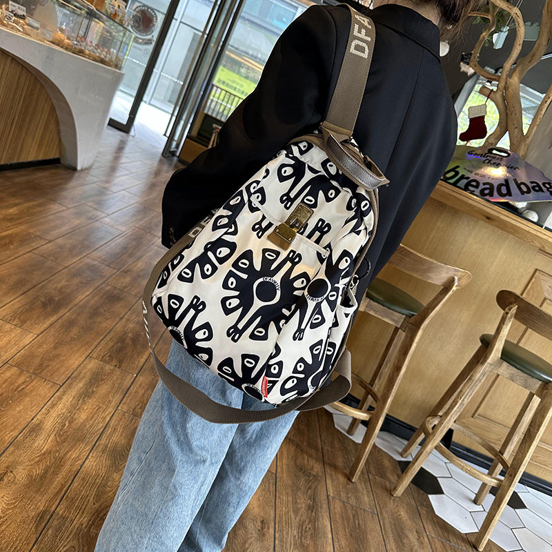 Women's Octopus Fashion Canvas Short Distance Leisure Backpacks