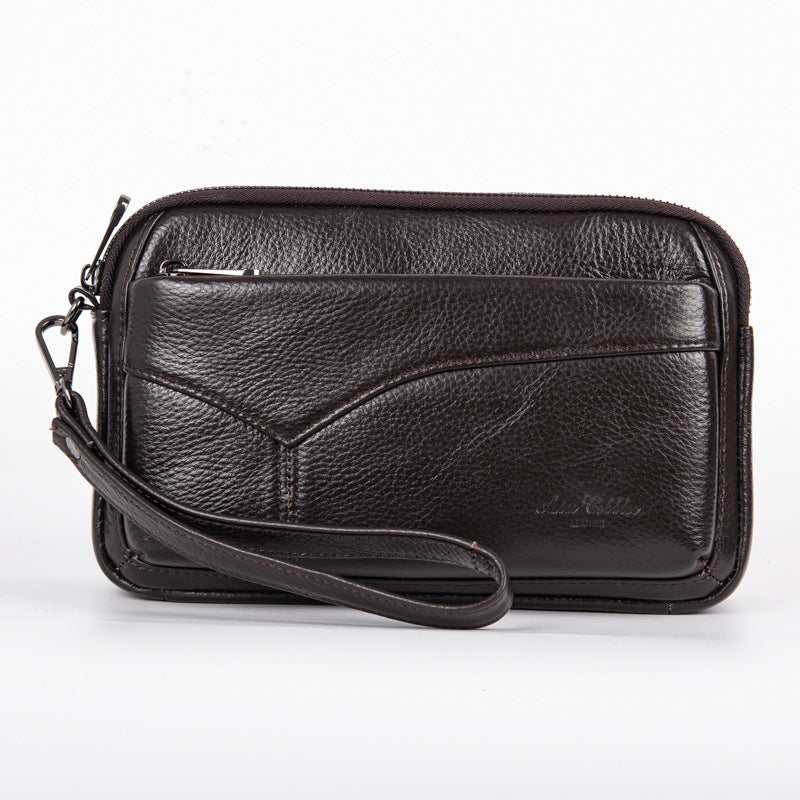 Men's Leather Clutch Horizontal Business Genuine Retro Men's Handbags