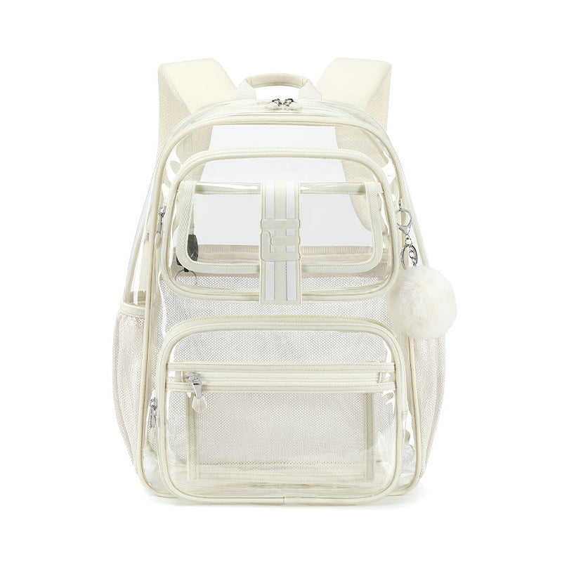 Women's Fashion Transparent Cartoon Material Jelly Backpacks