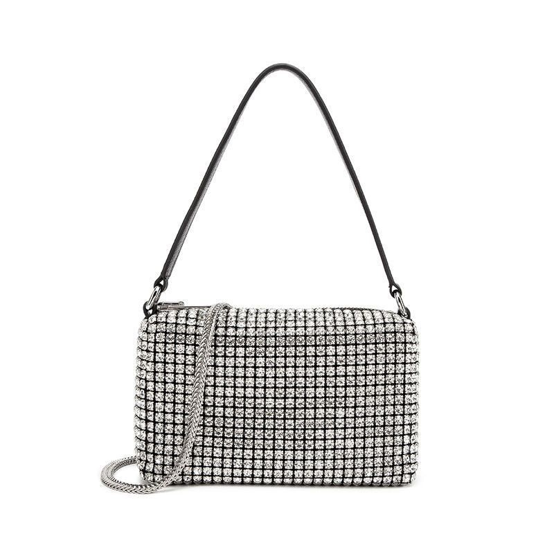 Women's Rhinestone Full Diamond Bright Crystal Underarm Crossbody Bags