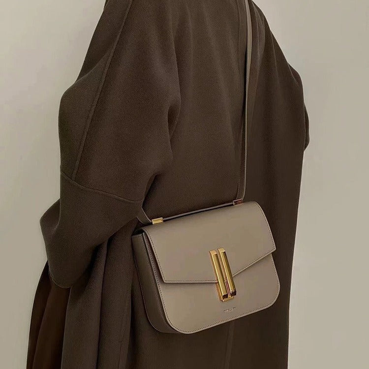 Niche Genuine Leather Light Luxury Bean Shoulder Bags