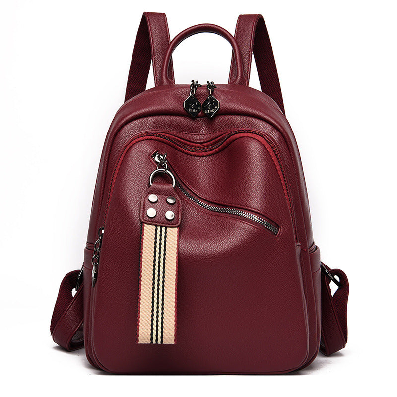 Women's Fashion Korean Style Individual Soft Leather Backpacks