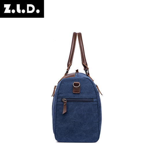 Women's & Men's & Korean Style Portable Canvas Solid Luggage