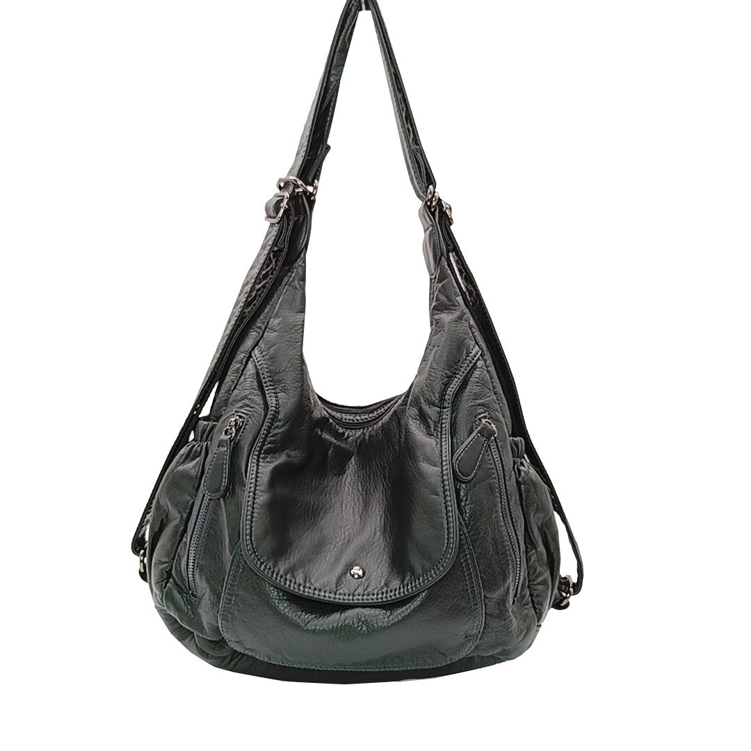 Women's Large Capacity Soft Leather Fashion Retro Backpacks
