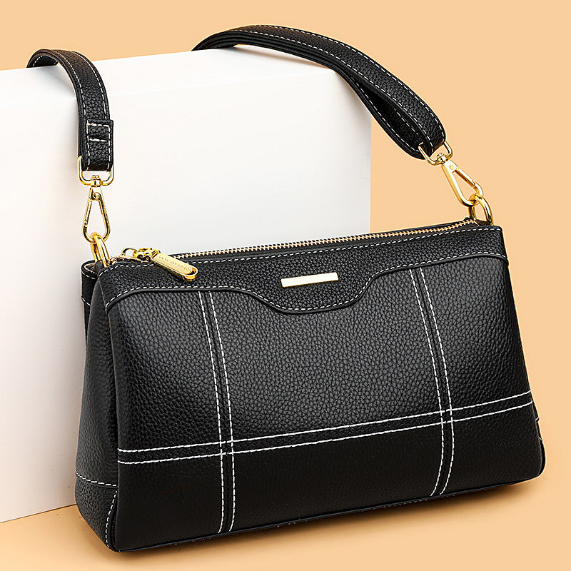 Women's Genuine Leather Trendy Fashion Simple Top Shoulder Bags