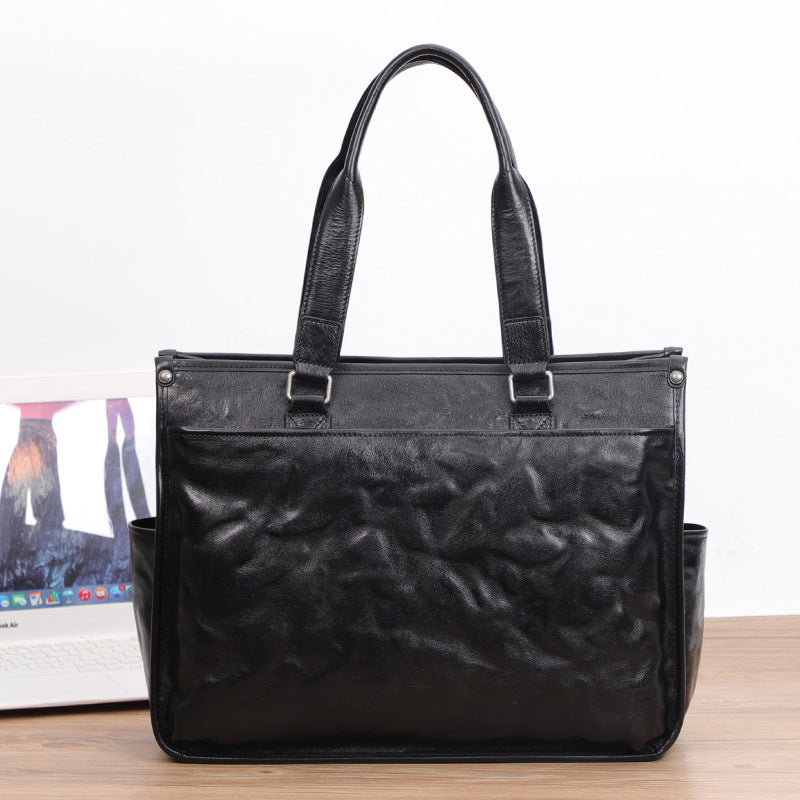 Men's Glamorous Large Capacity Computer Cowhide Men's Briefcases