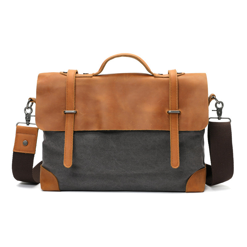 Men's Vintage Large Capacity Portable Canvas Computer Men's Messenger Bags