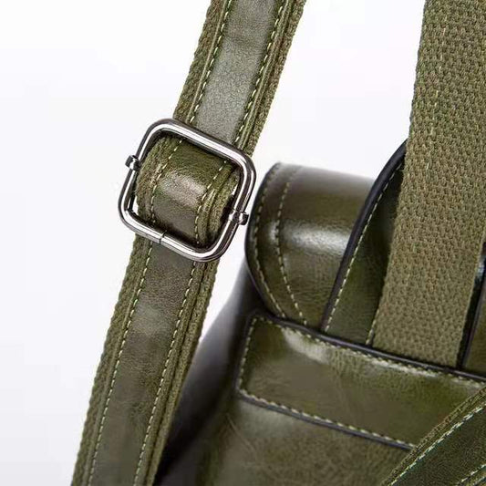 Women's Genuine Leather Fashion Storage Commuter Magnetic Backpacks