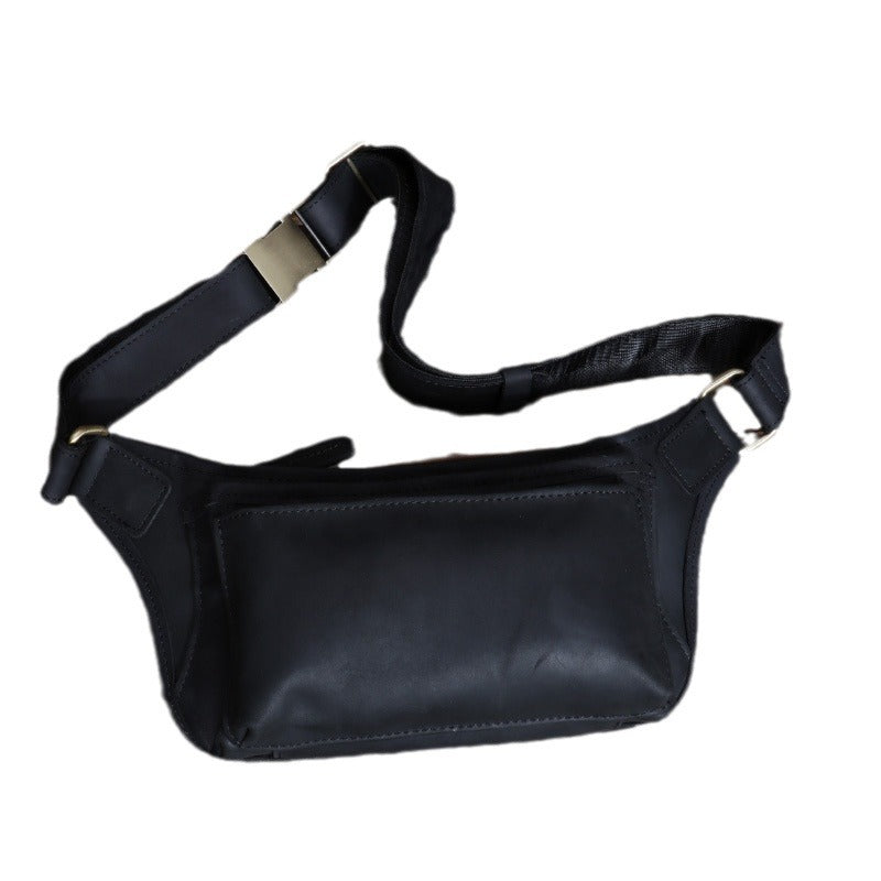 Men's Mobile Crazy Horse Leather Cattle Men's Waist Packs