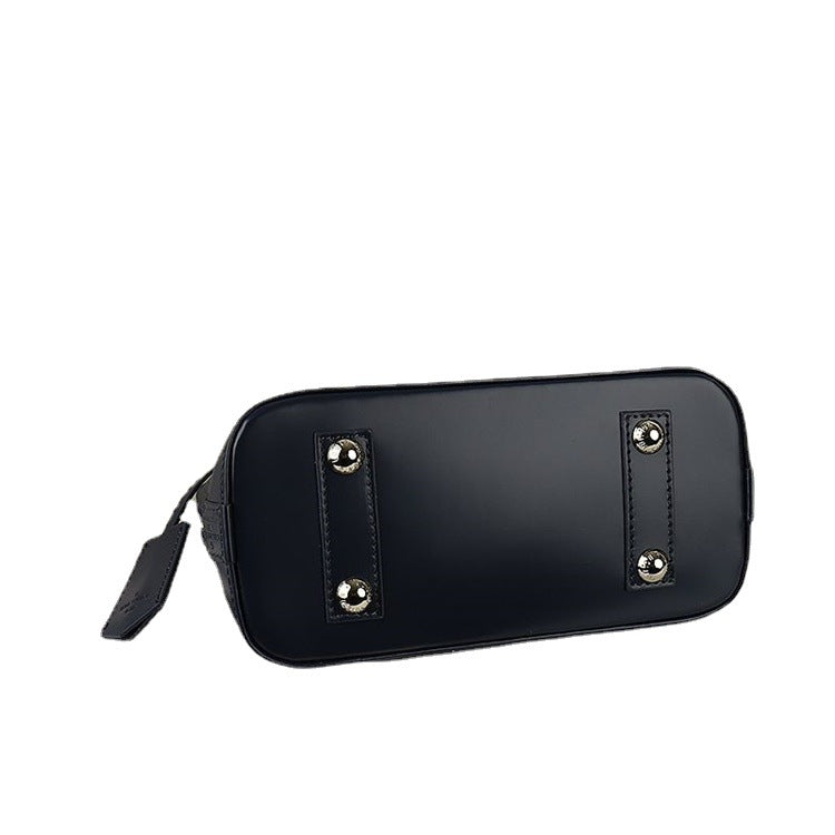Women's Trendy Cattle Leather Fashion Water Ripple Shoulder Bags