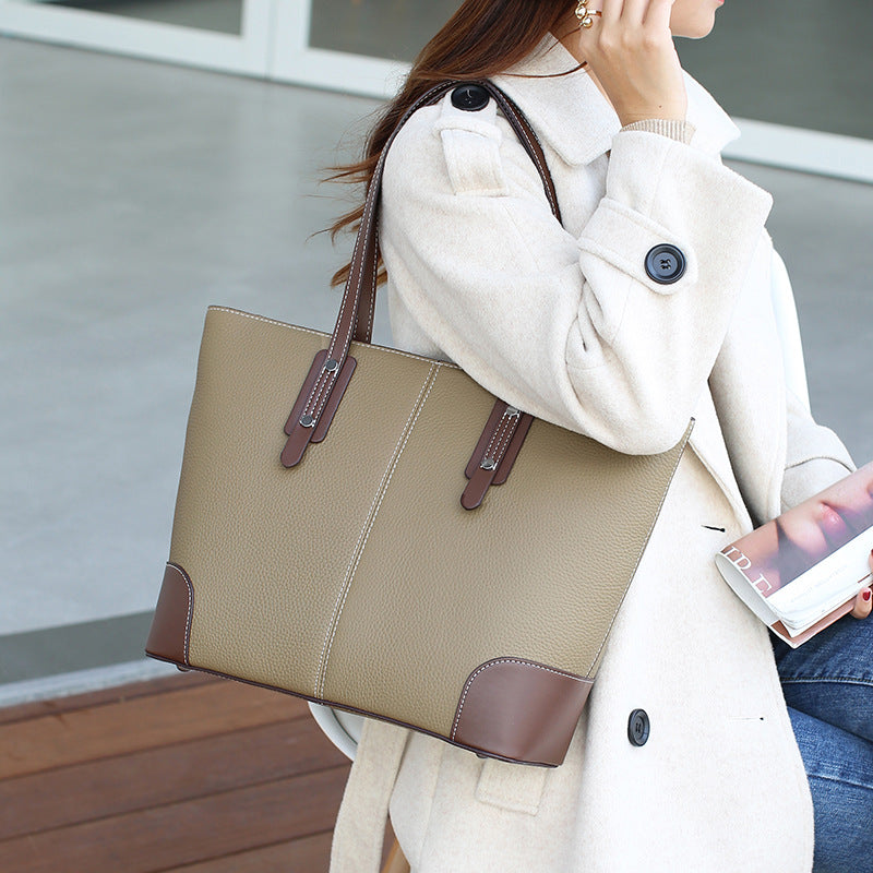 Women's Genuine Leather Large Capacity Female Versatile Shoulder Bags