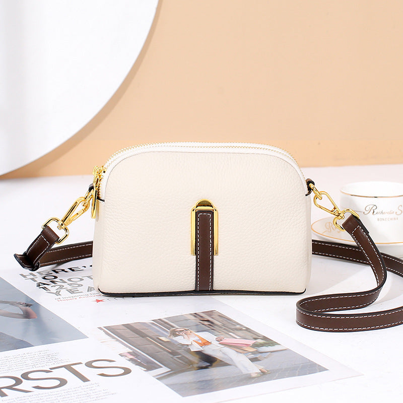 Women's First Layer Cowhide Large Capacity Soft Crossbody Bags