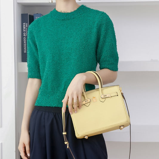 Women's Top Layer Cattlehide Leather Fashion Mini Shoulder Bags