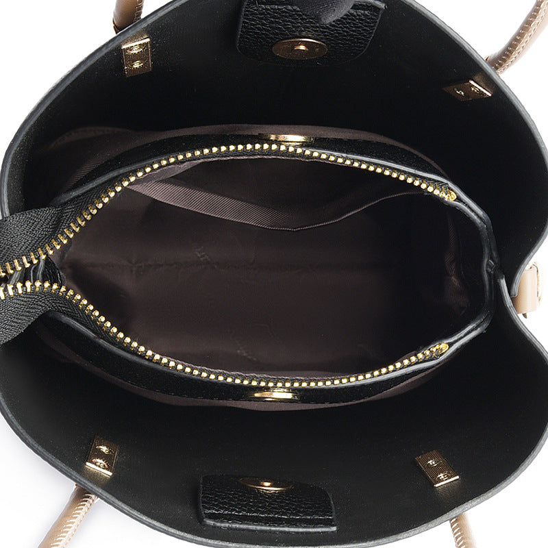 Women's Genuine Leather Commuter Portable Large Capacity Handbags