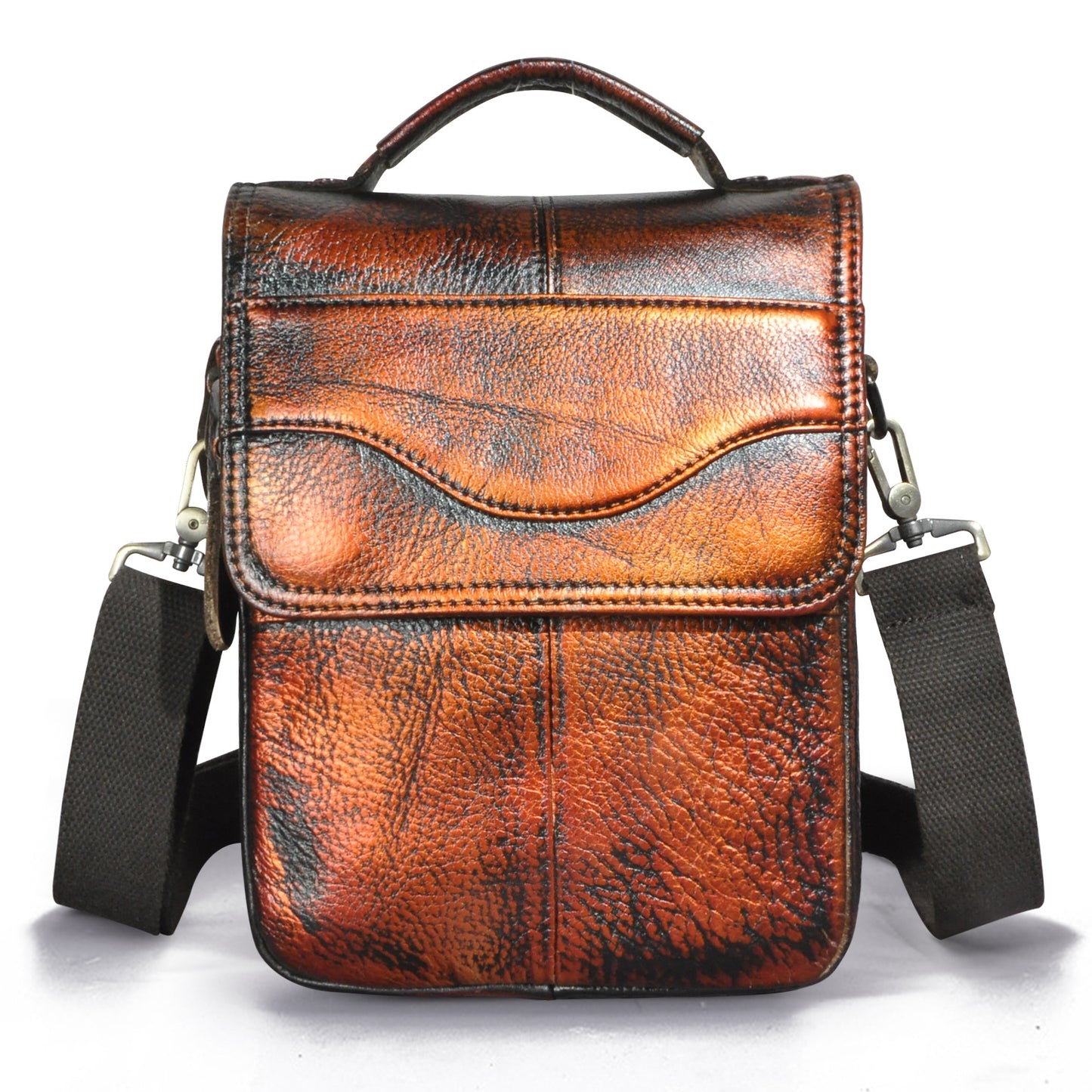 Men's Layer Crazy Horse Skin Cowhide Retro Men's Messenger Bags