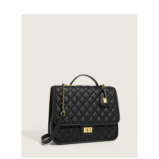 Portable Rhombus Double Chain Fashionable Large Small Square Bags