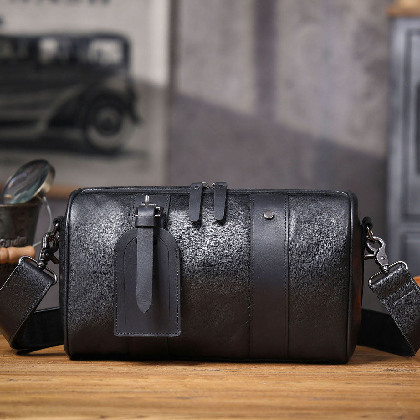 Men's Leather Simple Handmade First Layer Vegetable Men's Messenger Bags