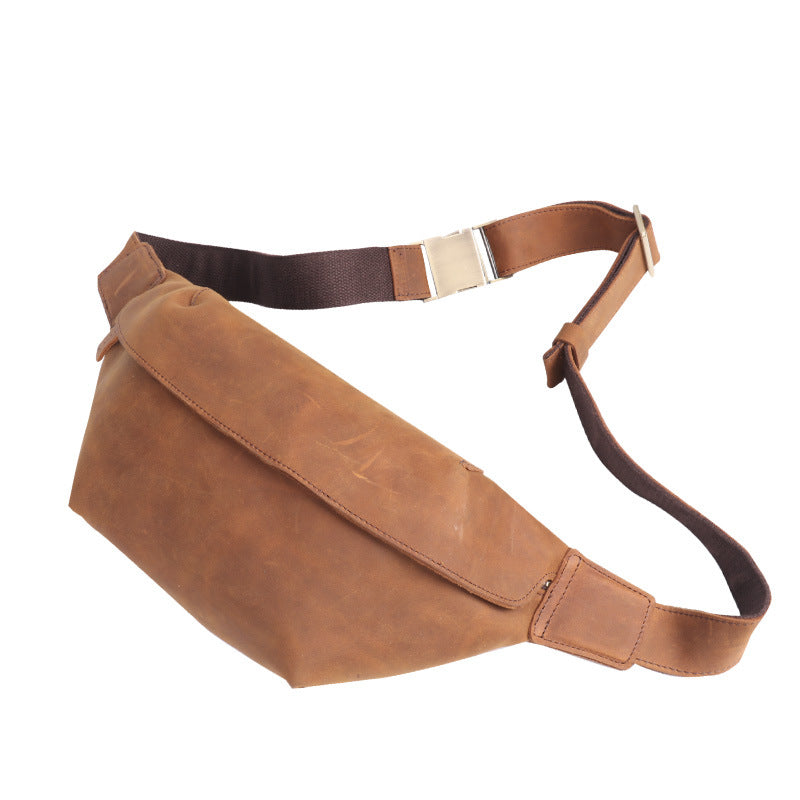 Men's Crazy Horse Leather Riding Genuine Men's Waist Packs