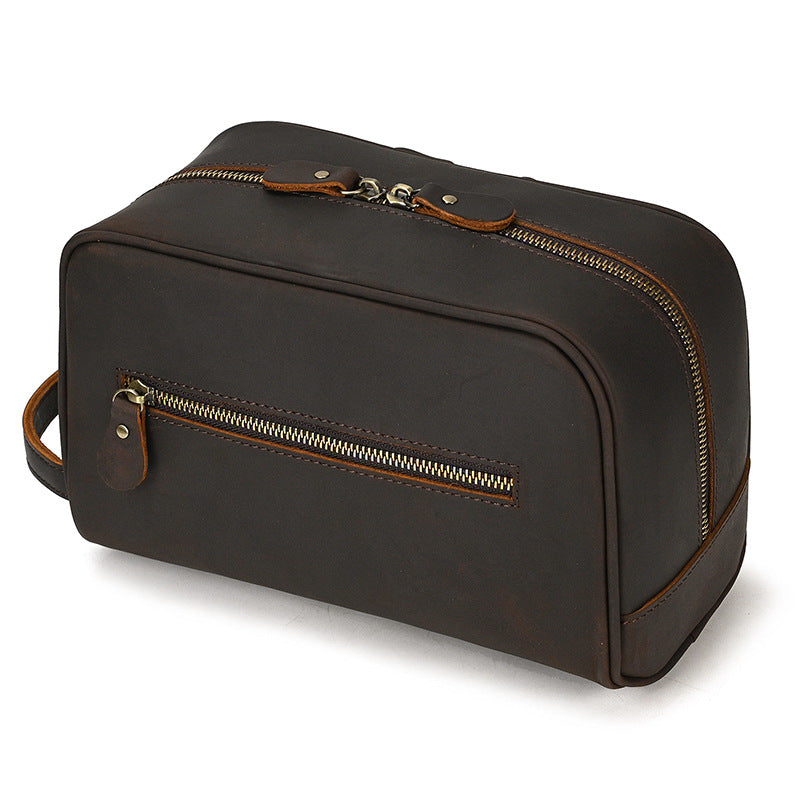Women's & Men's & Vintage Leather Storage Crazy Horse Men's Handbags