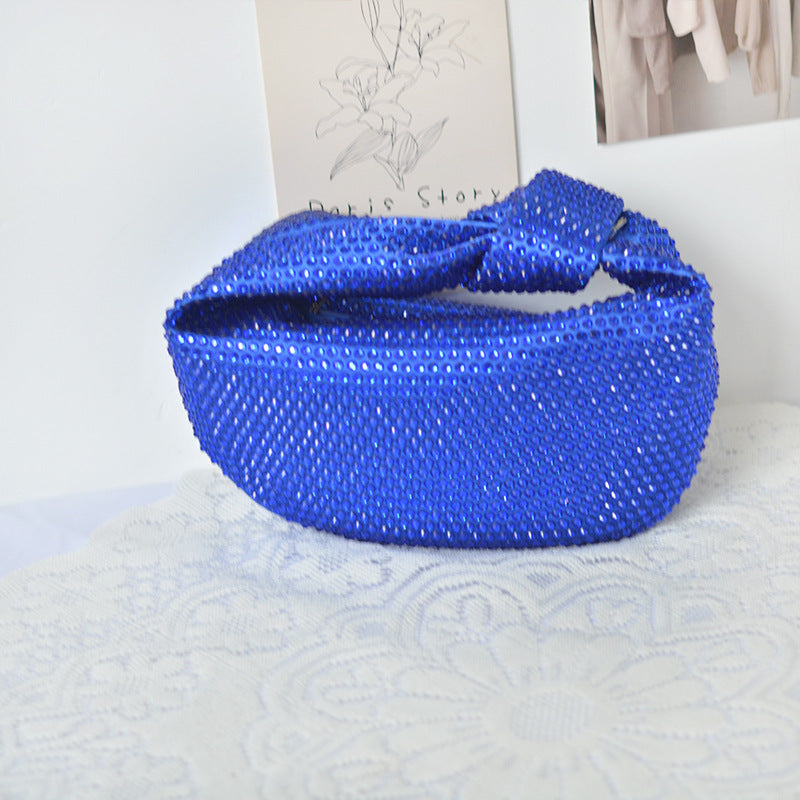 Unique Niche Talk Diamond Knotted Dumpling Emerald Handbags