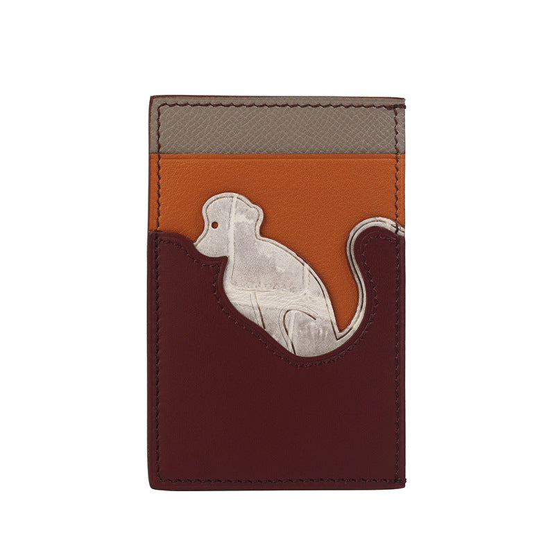 Zodiac Crocodile Sheepskin Hand Sewing Multiple Card Holder