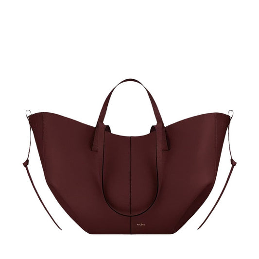 Women's French Cowhide Large Capacity Totes Pleated Shoulder Bags