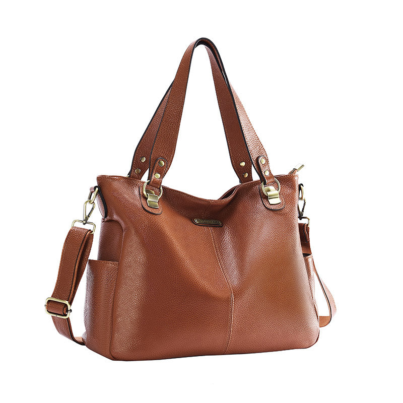 Women's Top Layer Cowhide Fashion Genuine Leather Tote Bags