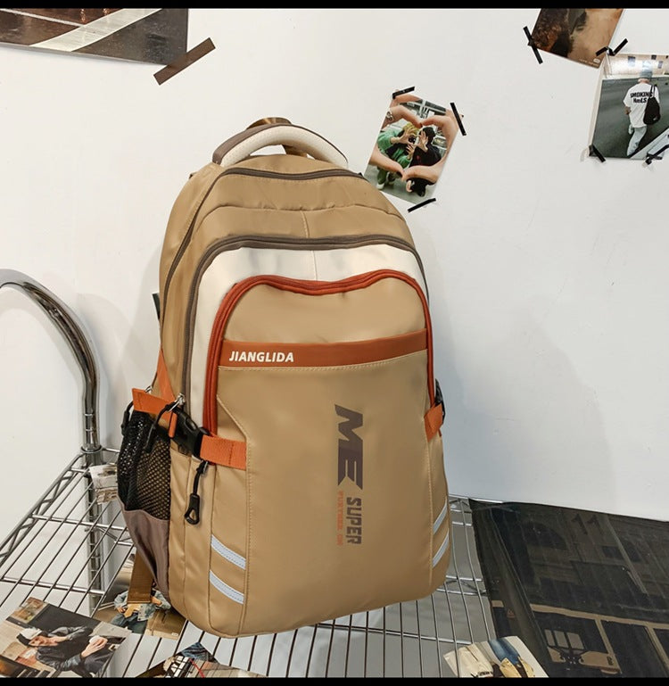 Men's Simple Large Capacity Junior High College Backpacks